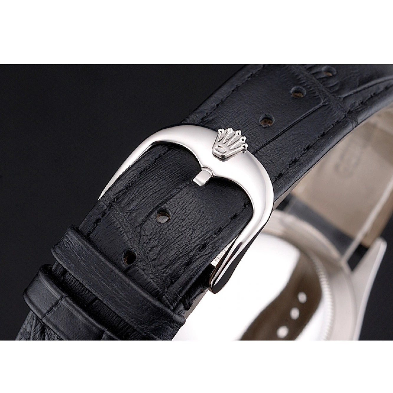 Aaa replica watch Black Stainless Rolex Datejust Case Dial And Swiss Steel Bracelet 0724